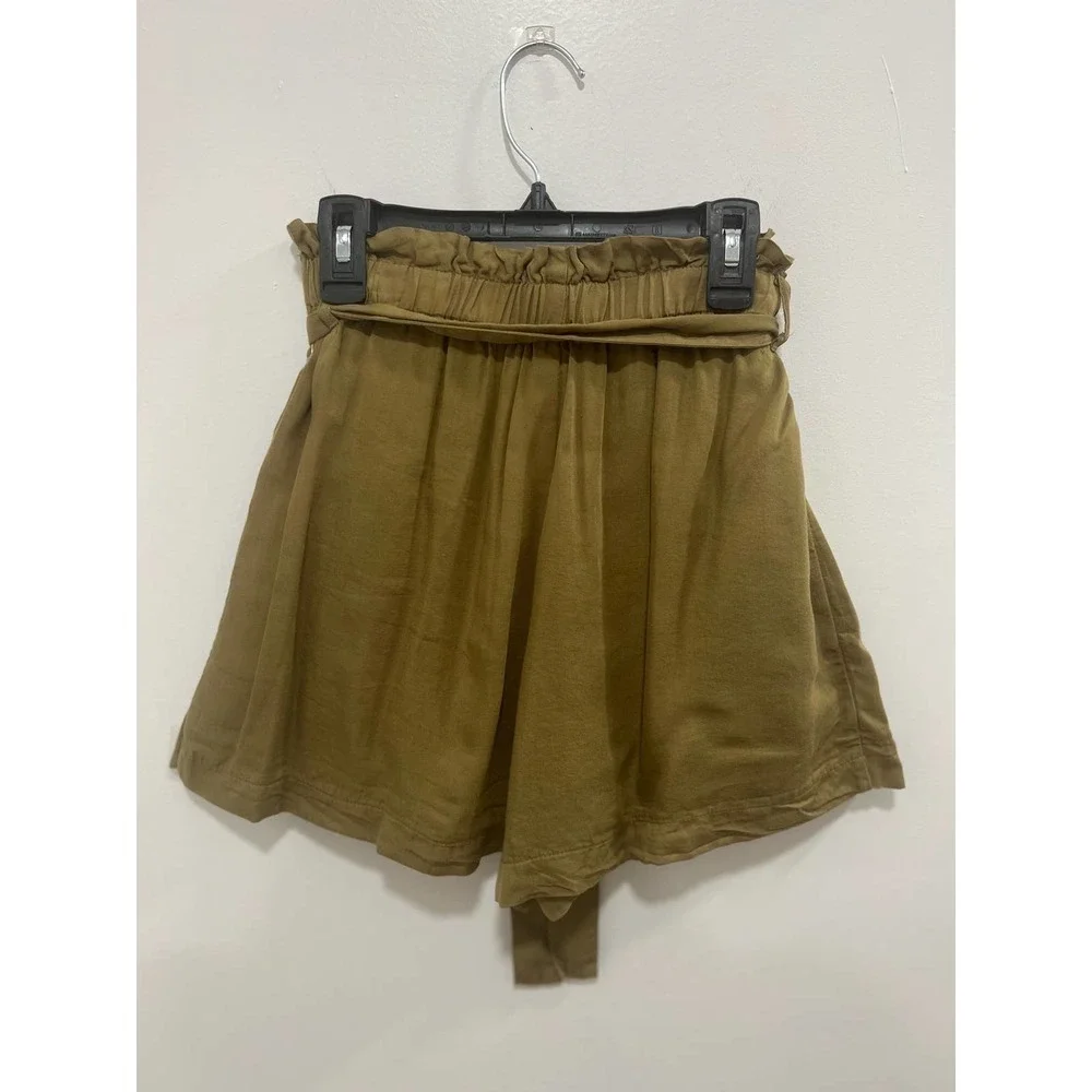 Women’s WALTER BAKER Belted Cotton Cargo Skort Skirt Khaki Medium